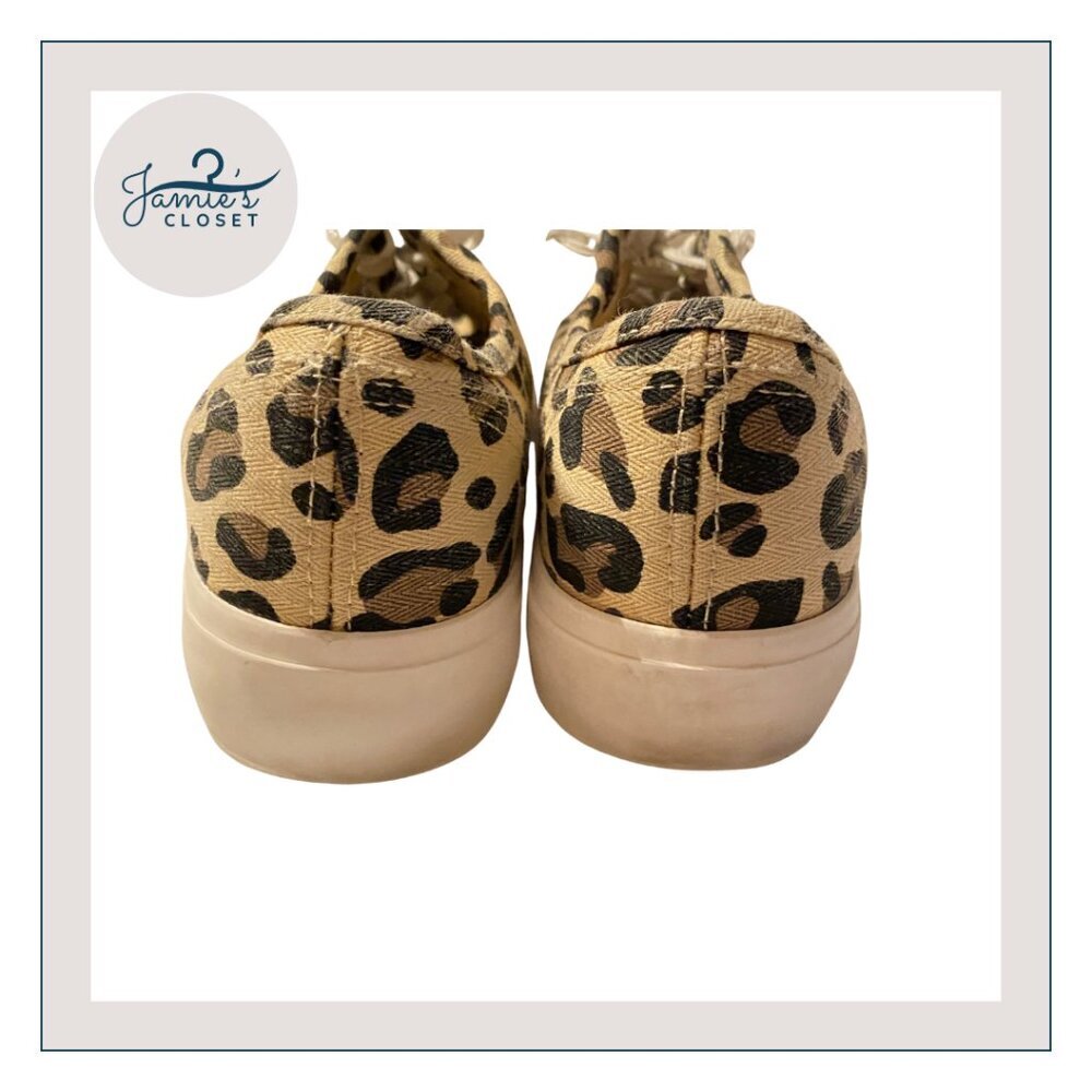 Leopard-Print Women's Canvas Sneakers – Size 8 🐆 - Picture 3 of 8